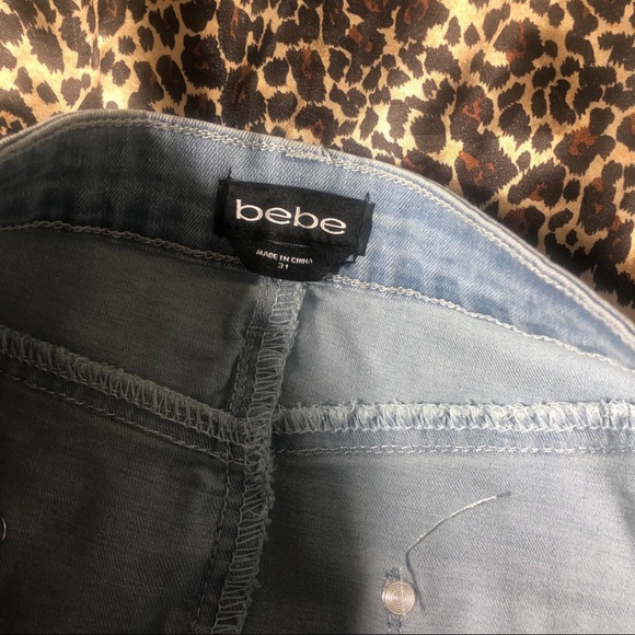 Y2k Style Bebe Rhinestone High Waisted Mini Skirt - Picture 4 of 10